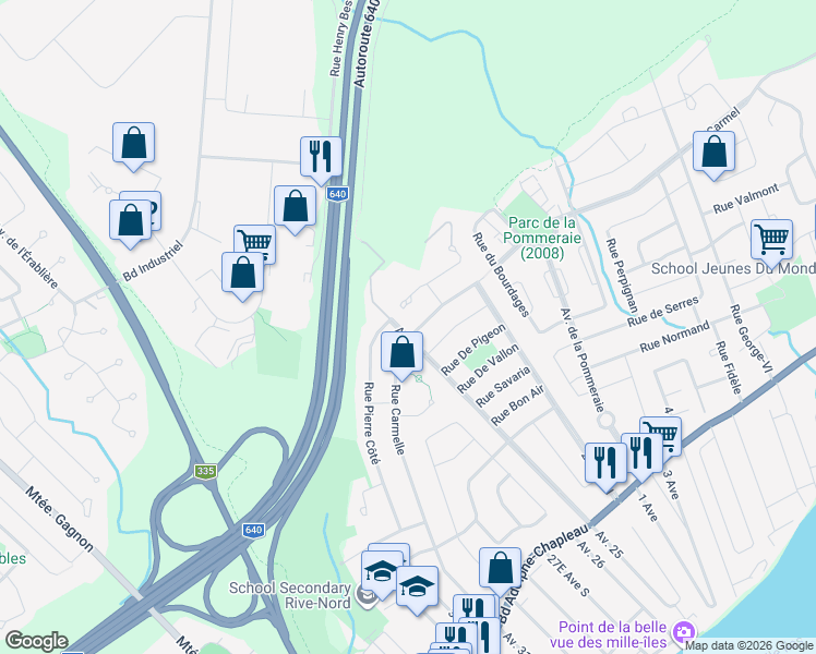 321 Rue Carmelle, BoisdesFilion QC Walk Score