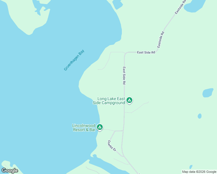 map of restaurants, bars, coffee shops, grocery stores, and more near N1183 East Side Road in Birchwood