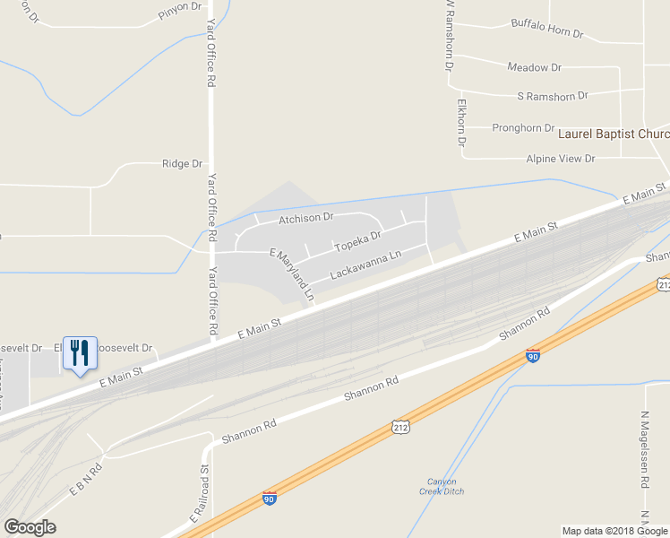 map of restaurants, bars, coffee shops, grocery stores, and more near 2507 Lackawanna Lane in Laurel