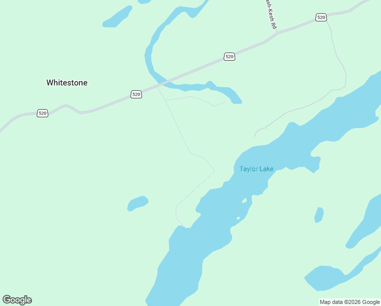 map of restaurants, bars, coffee shops, grocery stores, and more near Taylor Lake Road in Parry Sound District