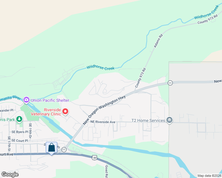 map of restaurants, bars, coffee shops, grocery stores, and more near 20 Northeast Mount Hebron Drive in Pendleton