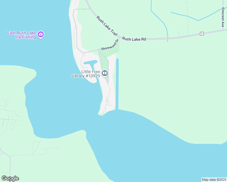 map of restaurants, bars, coffee shops, grocery stores, and more near 50455 Shorewood Circle in Rush City