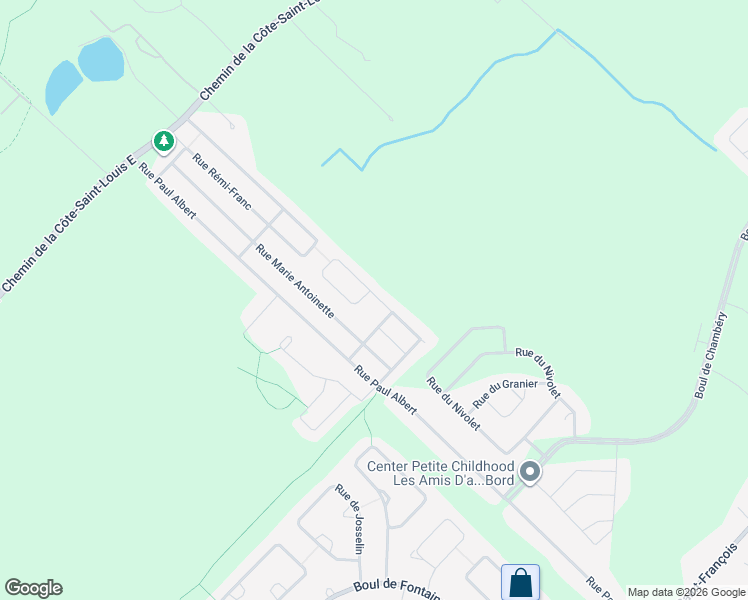 map of restaurants, bars, coffee shops, grocery stores, and more near 39 Rue Michel Sidrac in Blainville