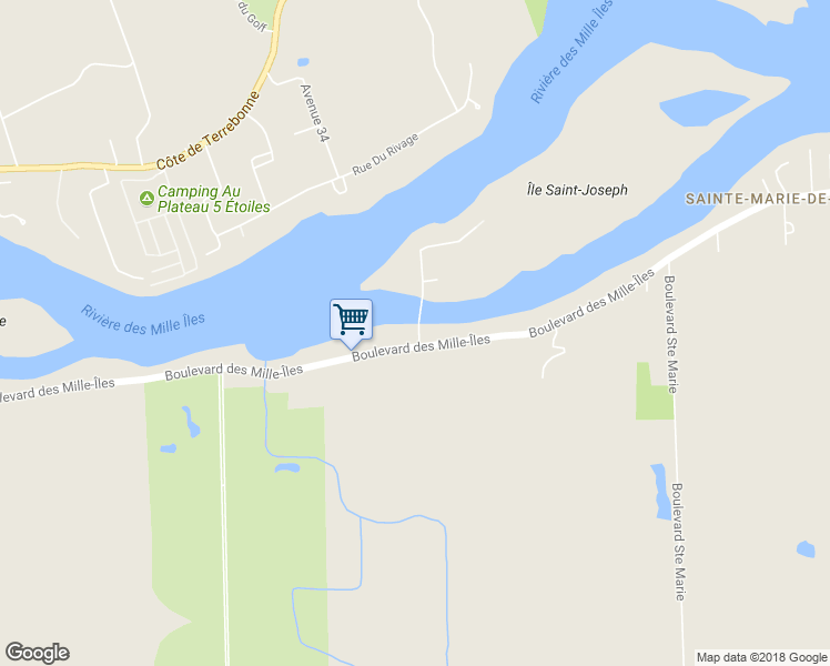 map of restaurants, bars, coffee shops, grocery stores, and more near 3275 Boulevard des Mille-Îles in Laval