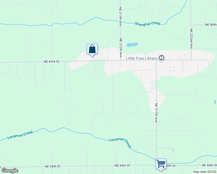 map of restaurants, bars, coffee shops, grocery stores, and more near 8000 Northeast 211th Avenue in Vancouver