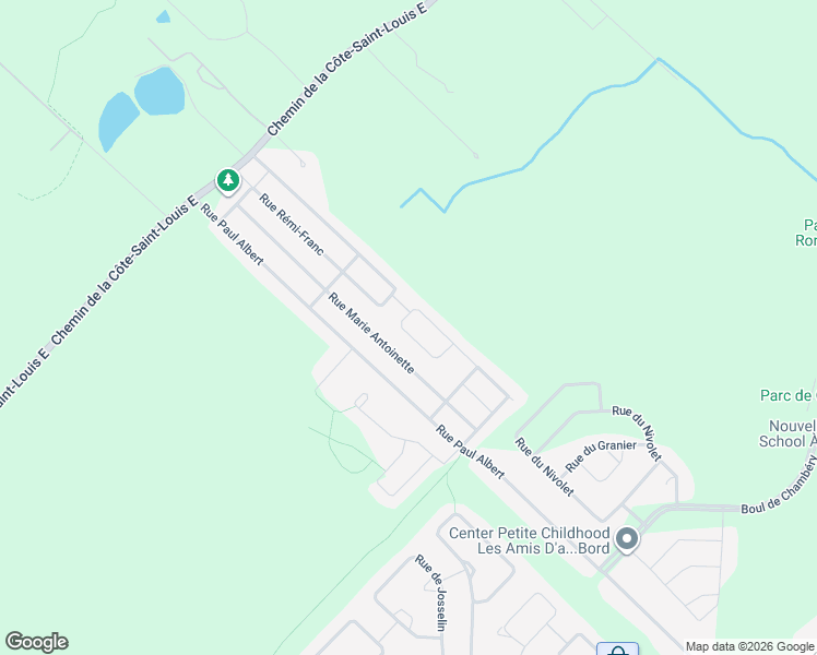map of restaurants, bars, coffee shops, grocery stores, and more near 39 Rue Michel Sidrac in Blainville