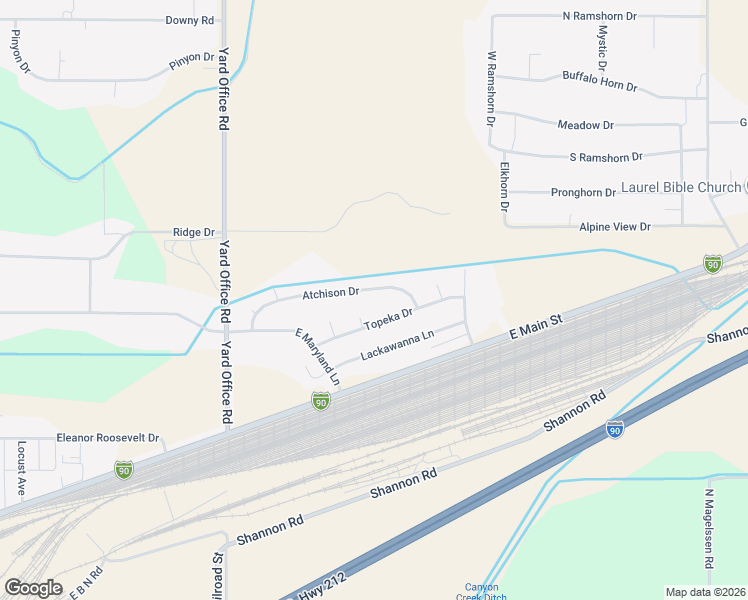 map of restaurants, bars, coffee shops, grocery stores, and more near 2606 Atchison Drive in Laurel
