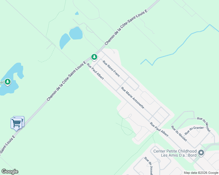 map of restaurants, bars, coffee shops, grocery stores, and more near 29 Rue Paul Albert in Blainville