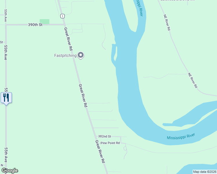 map of restaurants, bars, coffee shops, grocery stores, and more near 38588 County Road 1 in Sartell