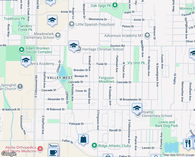 map of restaurants, bars, coffee shops, grocery stores, and more near 344 Kimball Avenue in Bozeman