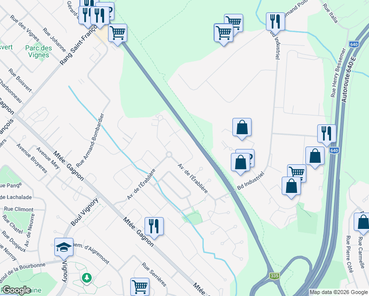 130 Rue du Sablon, BoisdesFilion QC Walk Score