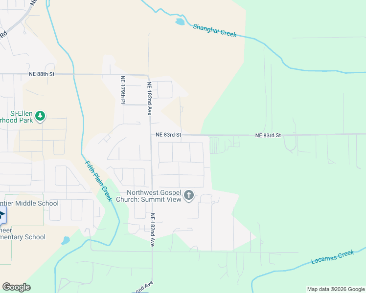 map of restaurants, bars, coffee shops, grocery stores, and more near 18302 NE 82nd St in Vancouver