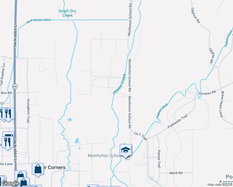 map of restaurants, bars, coffee shops, grocery stores, and more near 5547 Monforton School Road in Bozeman