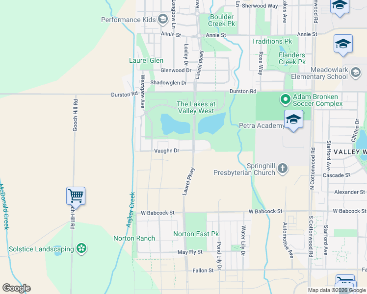 map of restaurants, bars, coffee shops, grocery stores, and more near 5436 Westmorland Drive in Bozeman