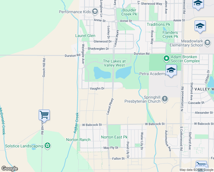 map of restaurants, bars, coffee shops, grocery stores, and more near 5436 Westmorland Drive in Bozeman