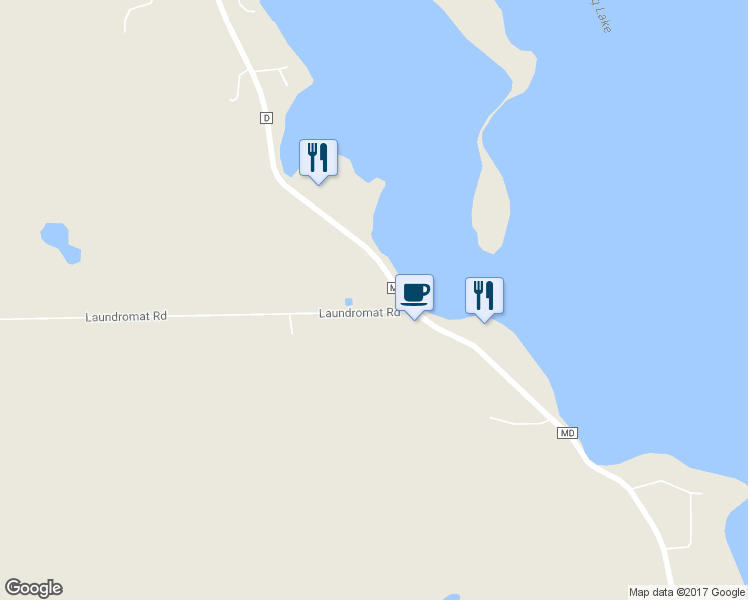 map of restaurants, bars, coffee shops, grocery stores, and more near W3660 Laundromat Road in Sarona