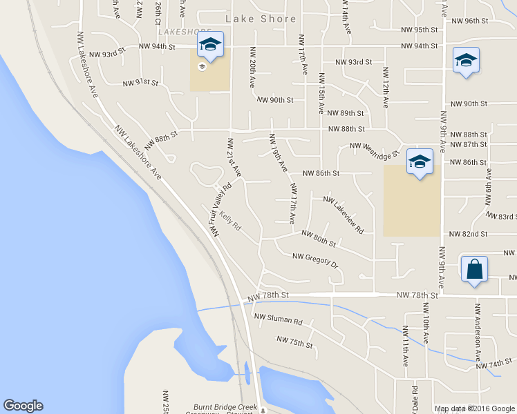 map of restaurants, bars, coffee shops, grocery stores, and more near 8309 NW Bacon Rd in Vancouver