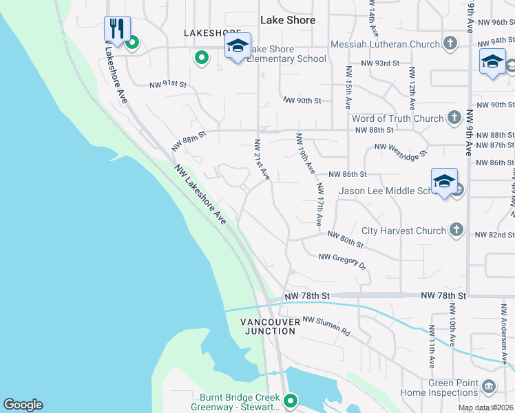 map of restaurants, bars, coffee shops, grocery stores, and more near 2102 Kelly Road in Vancouver