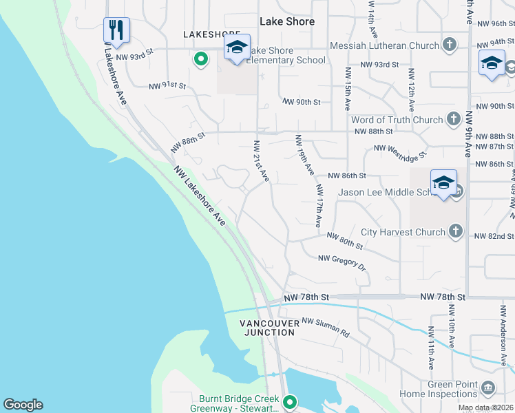 map of restaurants, bars, coffee shops, grocery stores, and more near 2102 Kelly Road in Vancouver