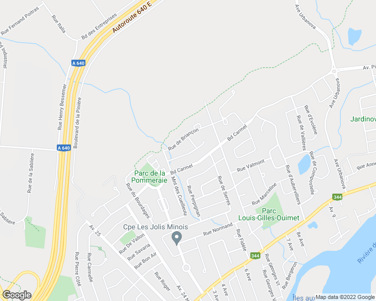 map of restaurants, bars, coffee shops, grocery stores, and more near 147 Rue de Bonneville in Terrebonne