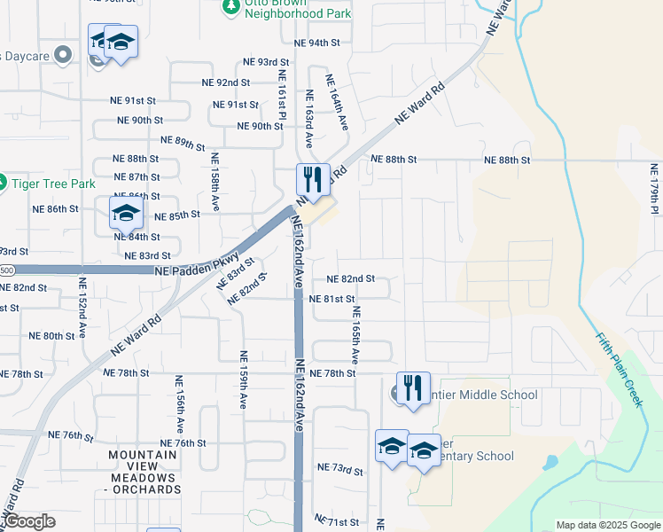 map of restaurants, bars, coffee shops, grocery stores, and more near 16305 Northeast 82nd Street in Vancouver
