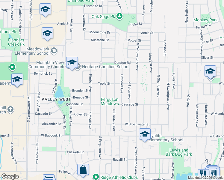 map of restaurants, bars, coffee shops, grocery stores, and more near 308 Sanders Avenue in Bozeman