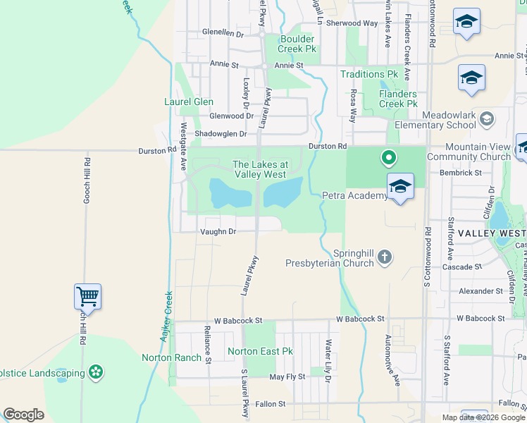 map of restaurants, bars, coffee shops, grocery stores, and more near 8553 Huffine Lane in Bozeman