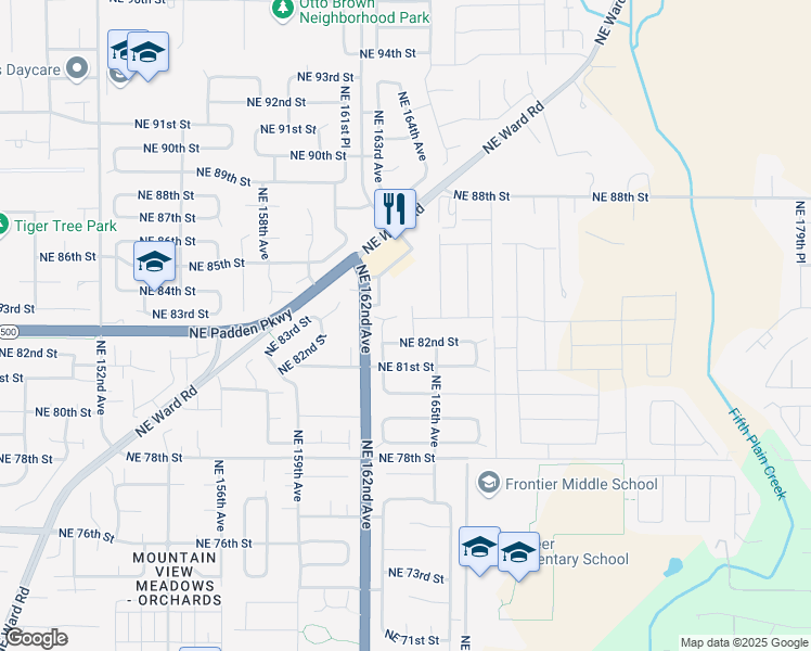 map of restaurants, bars, coffee shops, grocery stores, and more near 16305 Northeast 82nd Street in Vancouver