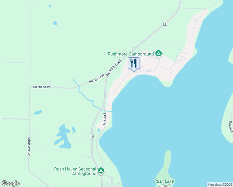 map of restaurants, bars, coffee shops, grocery stores, and more near 365 Acacia Way in Stanchfield