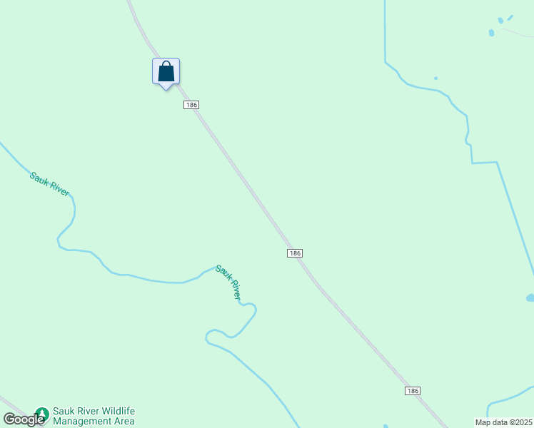 map of restaurants, bars, coffee shops, grocery stores, and more near 38182 County Road 186 in Sauk Centre