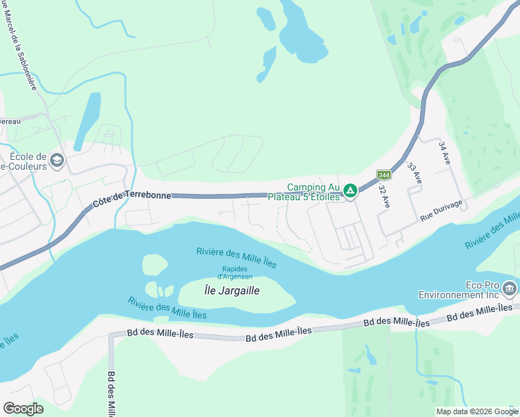 map of restaurants, bars, coffee shops, grocery stores, and more near 1500 Rue Philippe-L'Espérance in Terrebonne