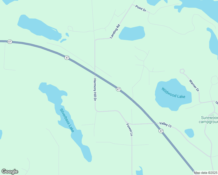 map of restaurants, bars, coffee shops, grocery stores, and more near 4425 Wisconsin 47 in Rhinelander