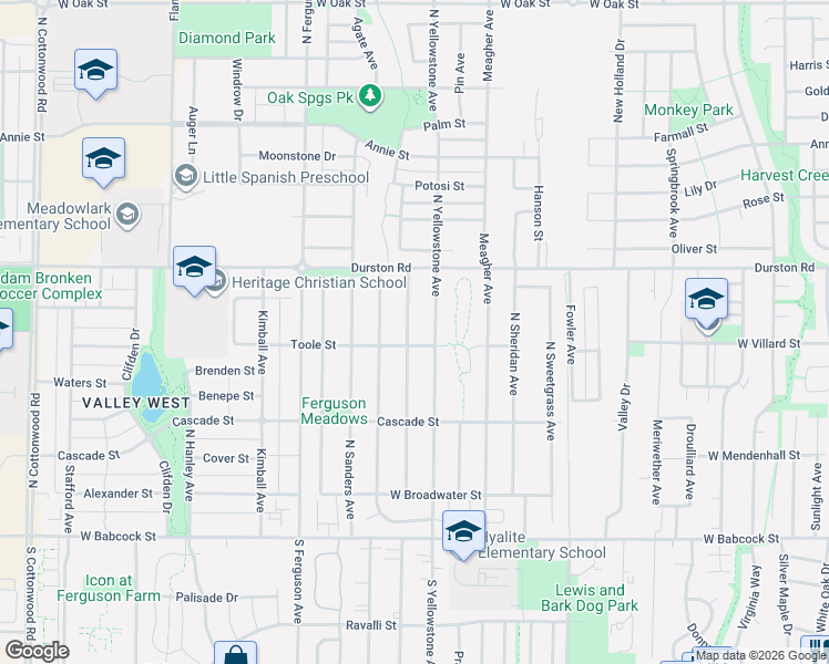 map of restaurants, bars, coffee shops, grocery stores, and more near 407 N Yellowstone Ave in Bozeman