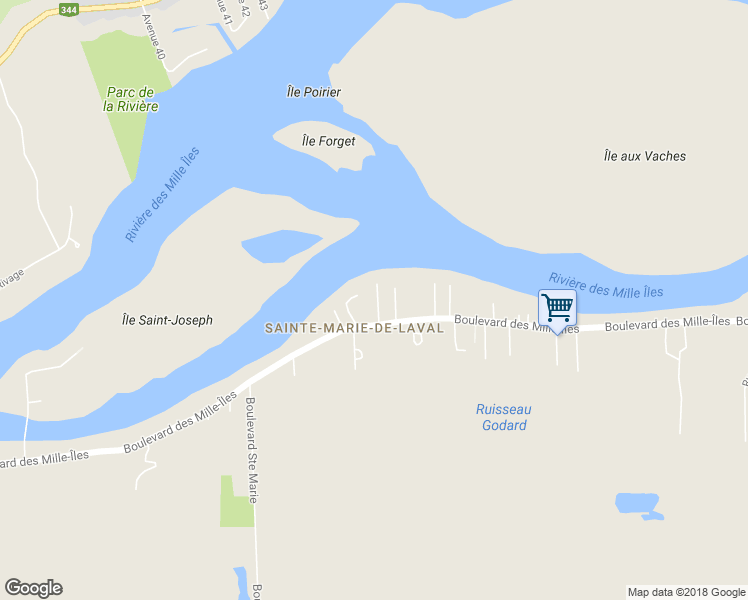 map of restaurants, bars, coffee shops, grocery stores, and more near 5 Terrasse Bellefeuille in Laval