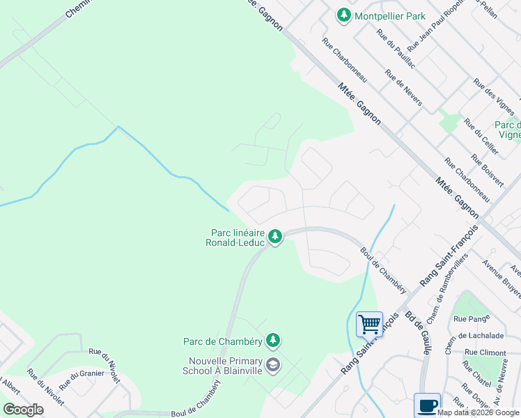 map of restaurants, bars, coffee shops, grocery stores, and more near 5 Rue de l'Épine in Blainville