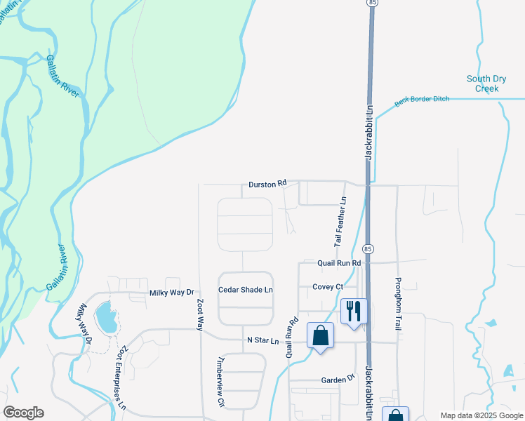 map of restaurants, bars, coffee shops, grocery stores, and more near 12 Forest Grove Lane in Bozeman