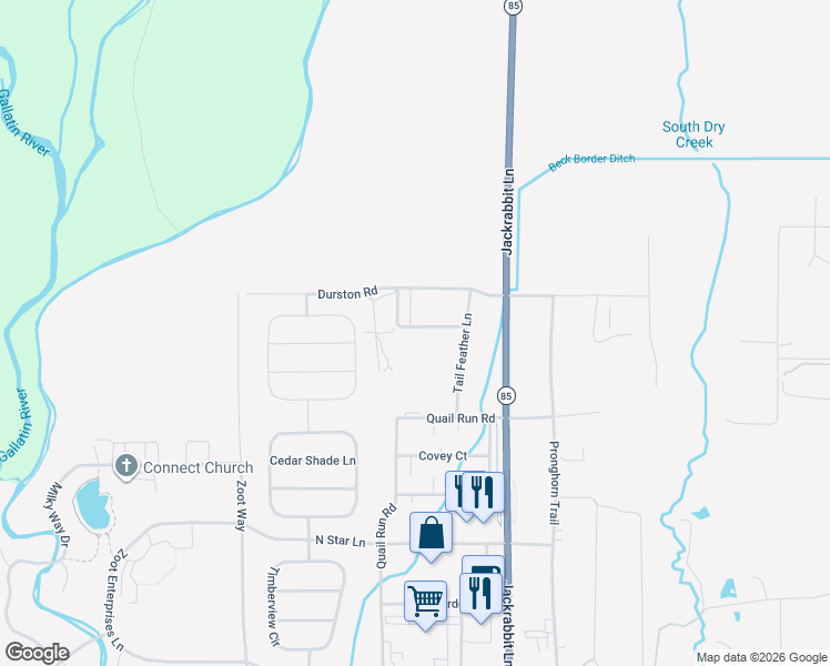 map of restaurants, bars, coffee shops, grocery stores, and more near 52 Sage Bloom Court in Bozeman