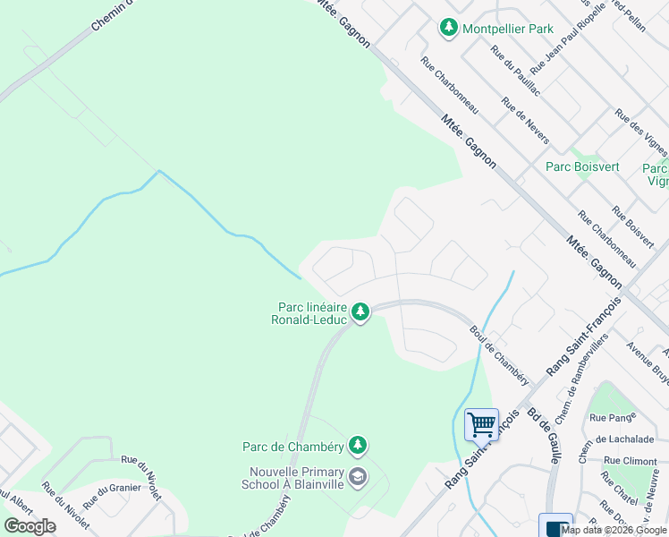 map of restaurants, bars, coffee shops, grocery stores, and more near 5 Rue de l'Épine in Blainville