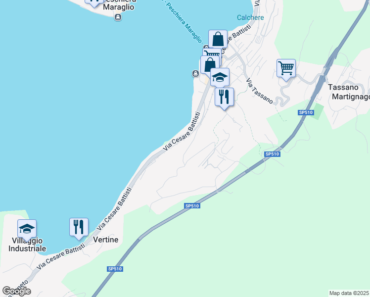 map of restaurants, bars, coffee shops, grocery stores, and more near 4 Via Camontaro in Sulzano