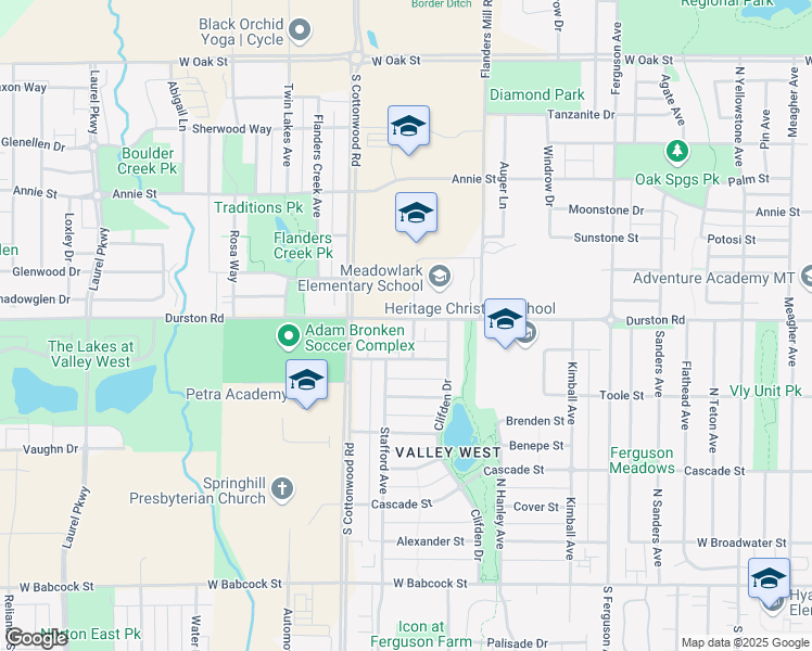 map of restaurants, bars, coffee shops, grocery stores, and more near 22 Durston Road in Bozeman