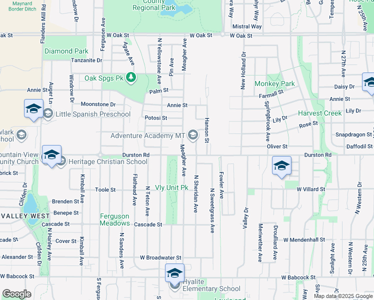 map of restaurants, bars, coffee shops, grocery stores, and more near 4873 Durston Road in Bozeman