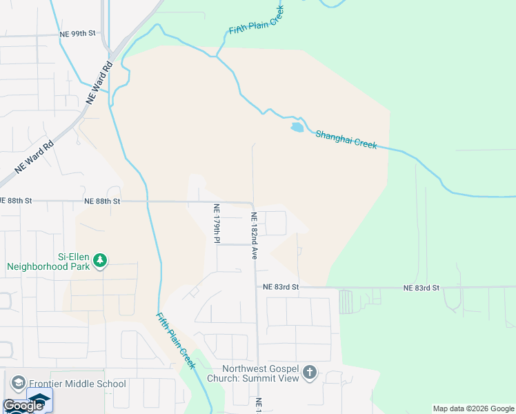 map of restaurants, bars, coffee shops, grocery stores, and more near 8817 Northeast 182nd Avenue in Vancouver