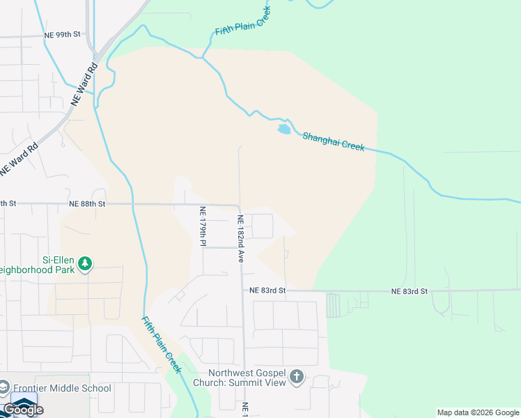 map of restaurants, bars, coffee shops, grocery stores, and more near 8817 Northeast 182nd Avenue in Vancouver