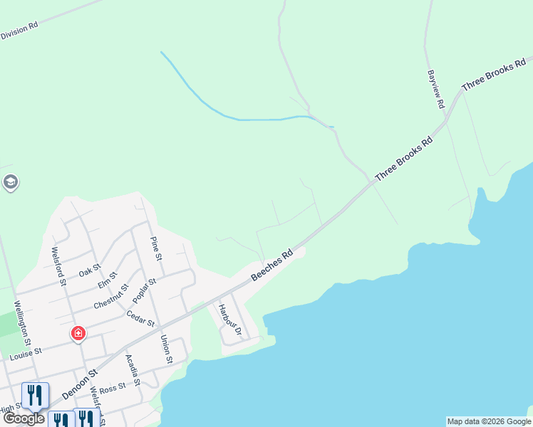 map of restaurants, bars, coffee shops, grocery stores, and more near 1 Forest Drive in Pictou
