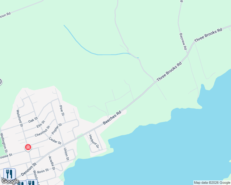 map of restaurants, bars, coffee shops, grocery stores, and more near 2 Forest Drive in Pictou