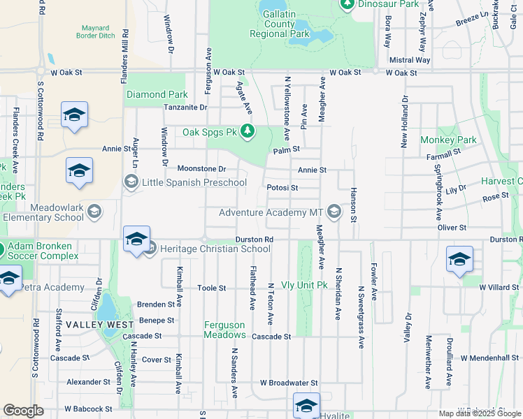 map of restaurants, bars, coffee shops, grocery stores, and more near 789 Jardine Avenue in Bozeman