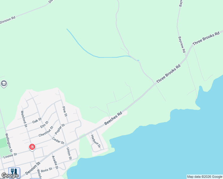 map of restaurants, bars, coffee shops, grocery stores, and more near 2 Forest Drive in Pictou