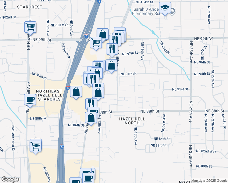 map of restaurants, bars, coffee shops, grocery stores, and more near 112 Northeast 15th Avenue in Vancouver