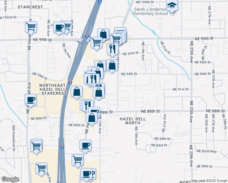 map of restaurants, bars, coffee shops, grocery stores, and more near 112 Northeast 15th Avenue in Vancouver