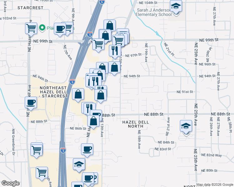 map of restaurants, bars, coffee shops, grocery stores, and more near 112 Northeast 15th Avenue in Vancouver